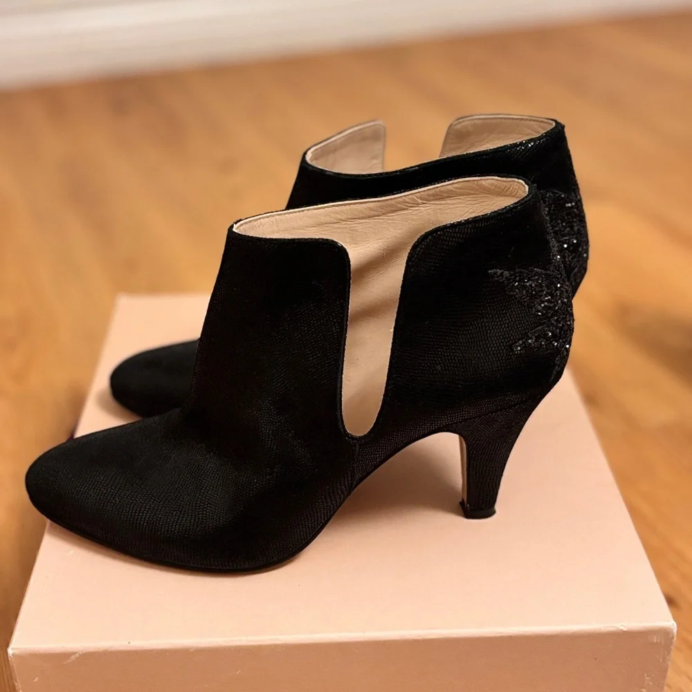 Kaktus Black Textured Ankle Booties Patricia Blanchet - Picture 4 of 9